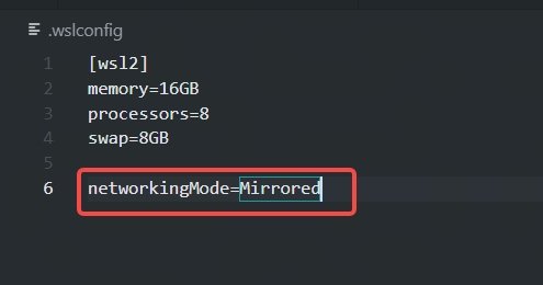 WSL config file content