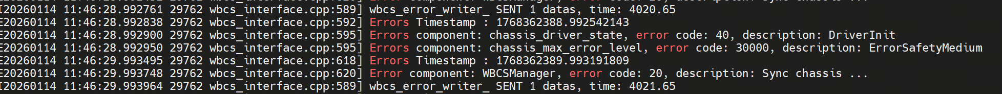 Chassis Service Error Chassis Service Error