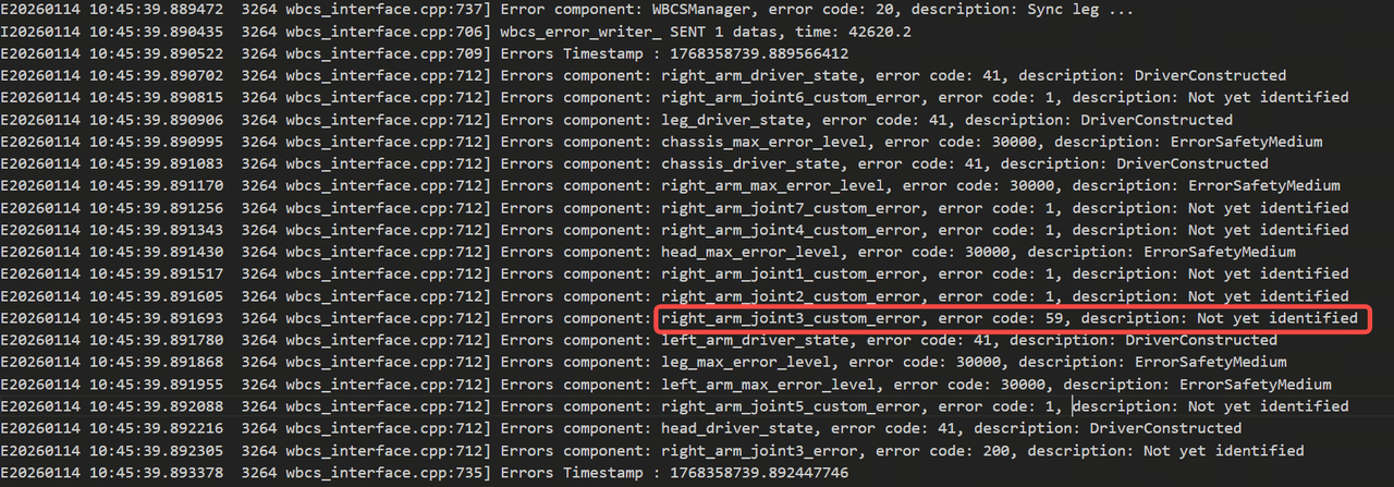 Joint Limit Error Joint Limit Error